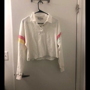 NWT Wildfox Candy Stripe Miami Polo Top Pullover Sz XS